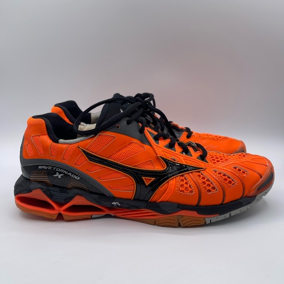 Mizuno Men's Wave Tornado X Volleyball Shoe, Orange/Black, 11 D US - Picture 1 of 8